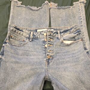 Tinseltown Flare Light Blue Ankle Jeans